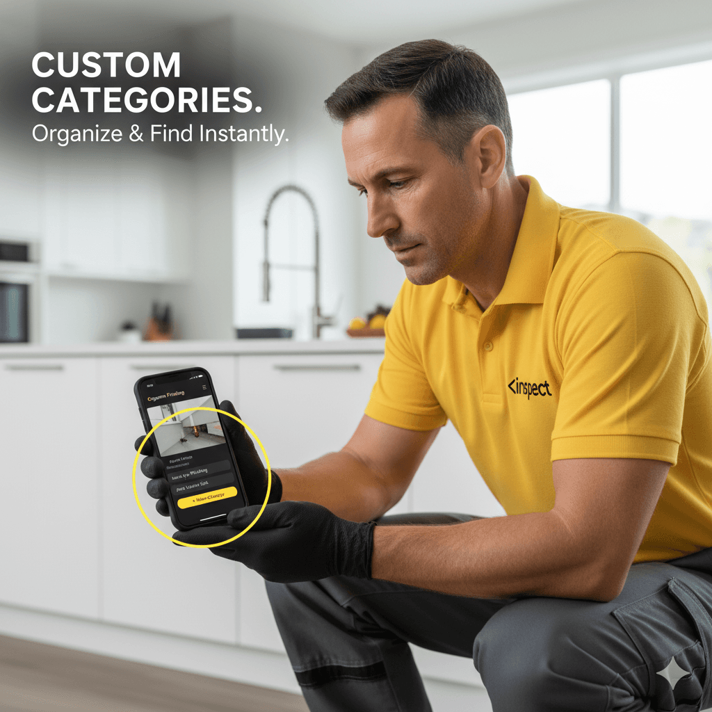 Custom categories for organizing inspection photos